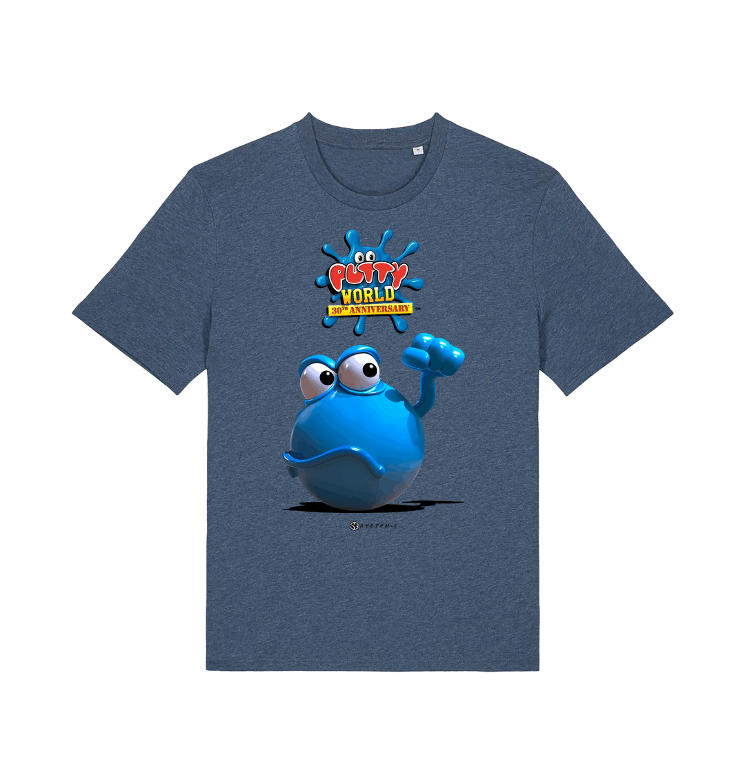 Dark Heather Blue Printed T-shirt