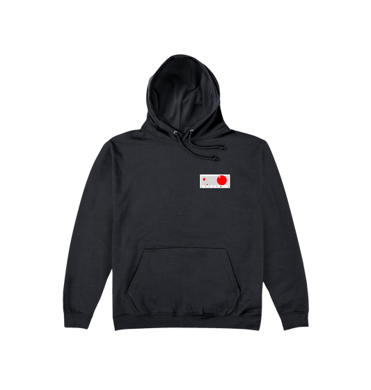 Jet Black Printed Hoody