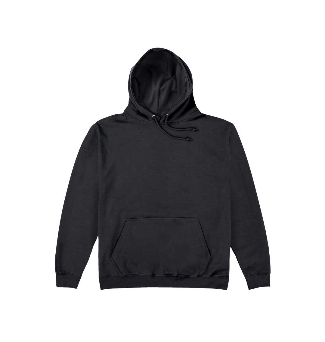 Jet Black Printed Hoody