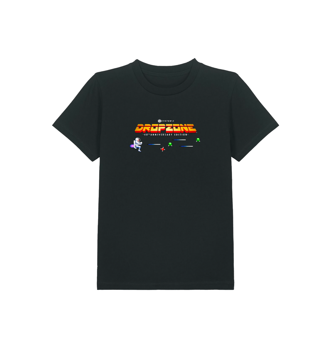 Black Printed Kids T-Shirt