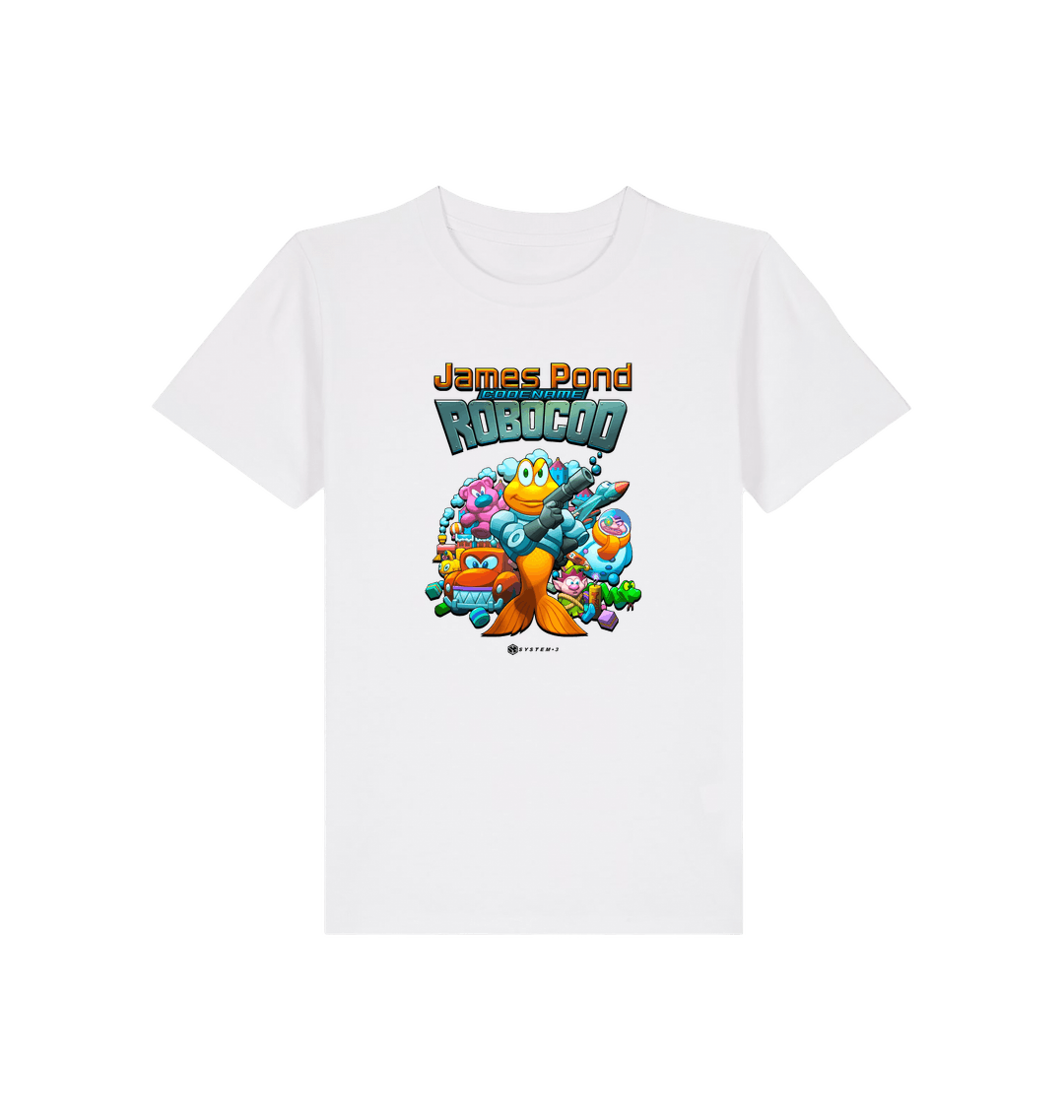 White Printed Kids T-Shirt