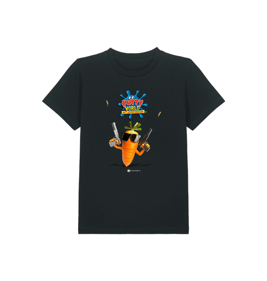 Black Printed Kids T-Shirt