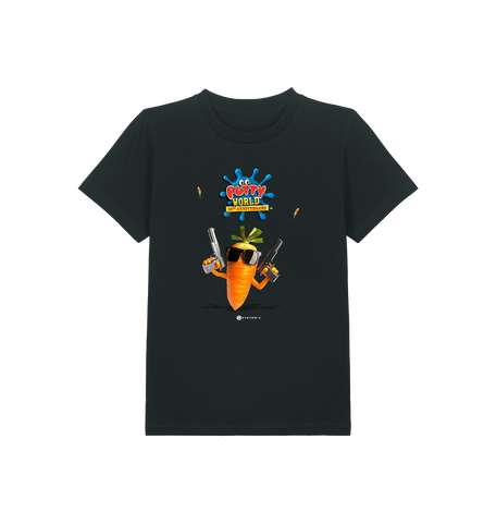 Black Printed Kids T-Shirt