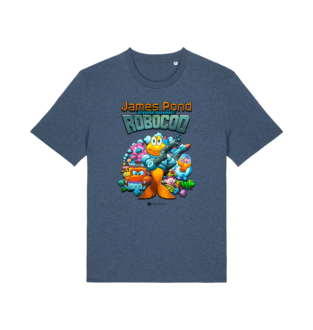 Dark Heather Blue Printed T-shirt