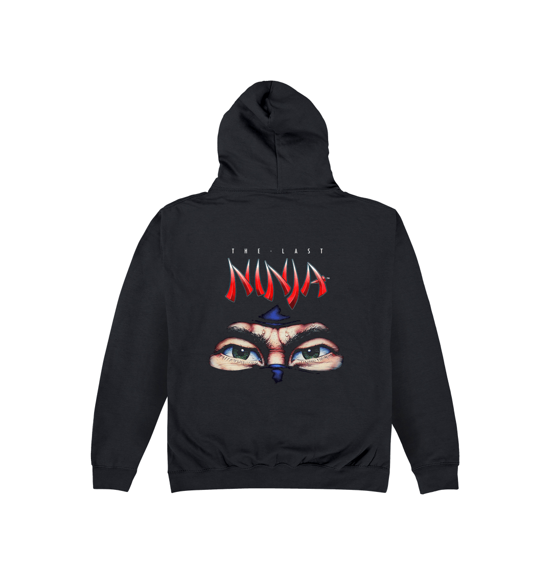 Jet Black Printed Hoody