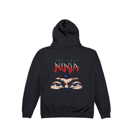 Jet Black Printed Hoody