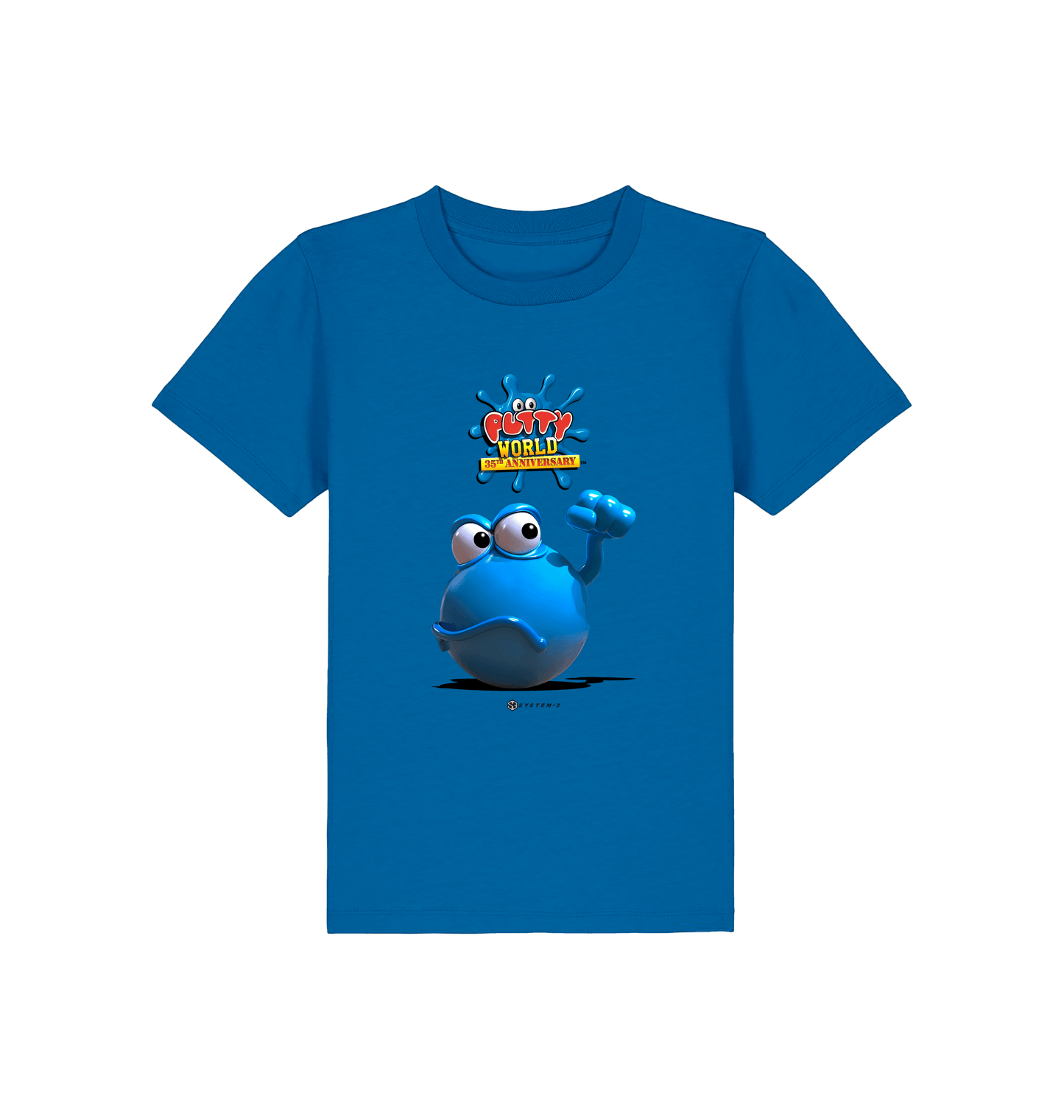 Royal Blue Printed Kids T-Shirt Front