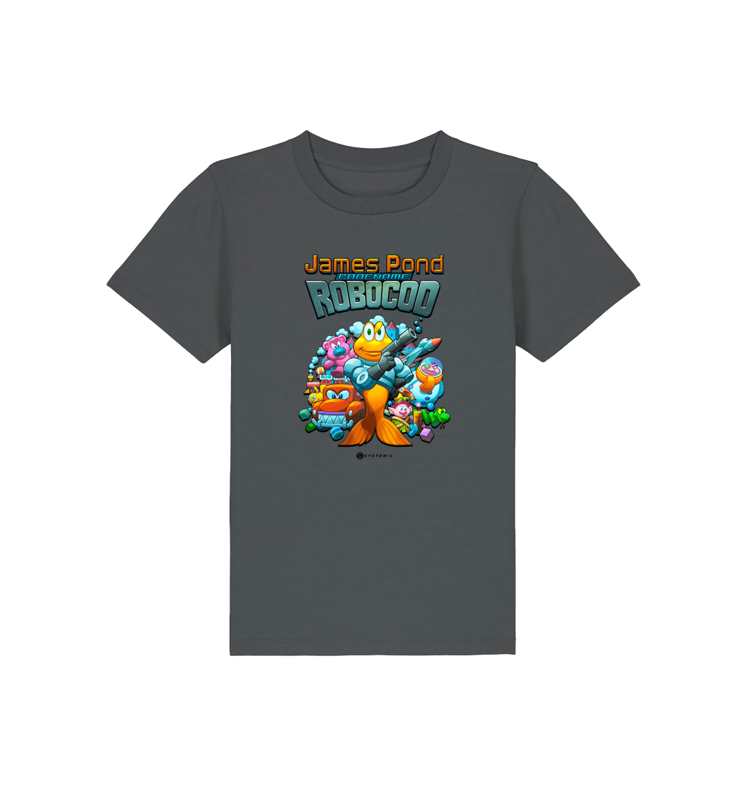 Anthracite Printed Kids T-Shirt