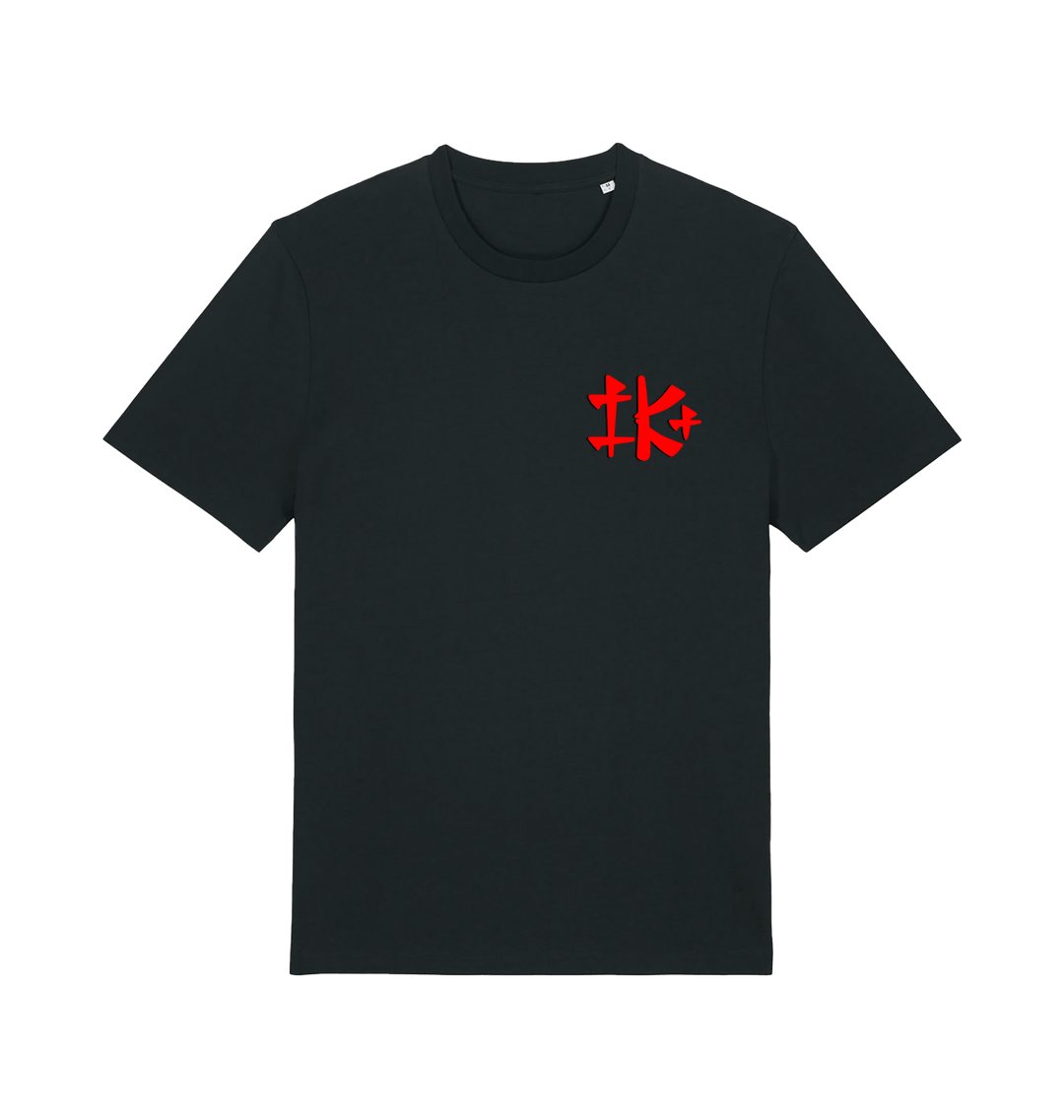 Black Printed T-shirt Front