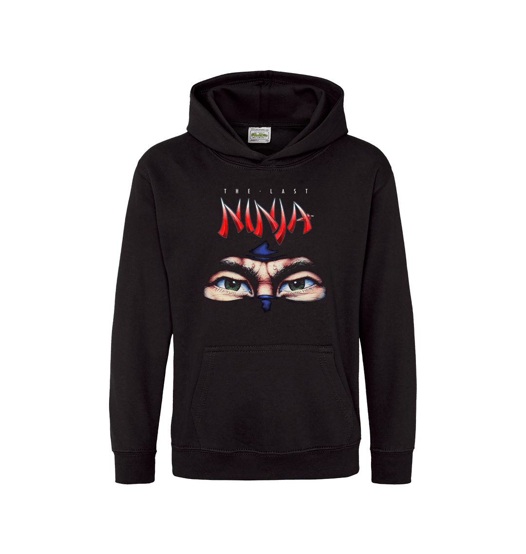 Jet Black Printed Kids Hoodie