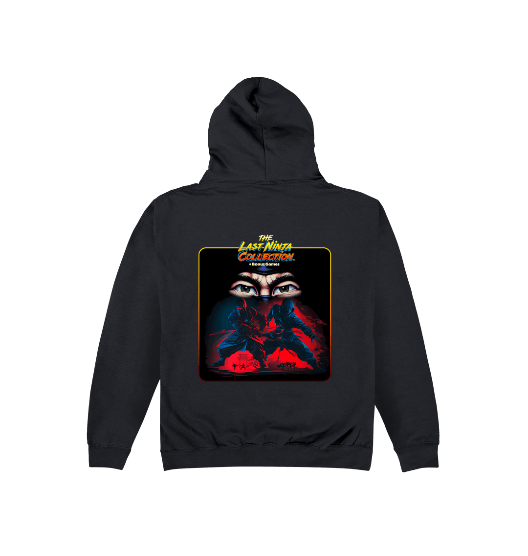 Jet Black Printed Hoody