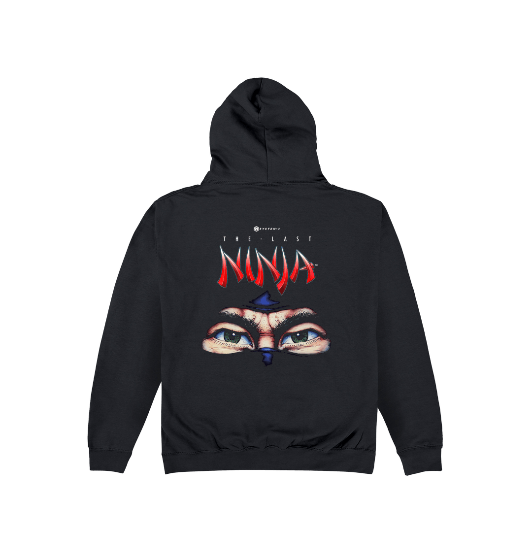Jet Black Printed Hoody