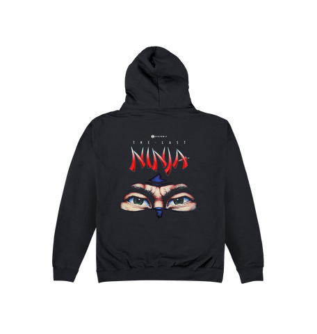 Jet Black Printed Hoody