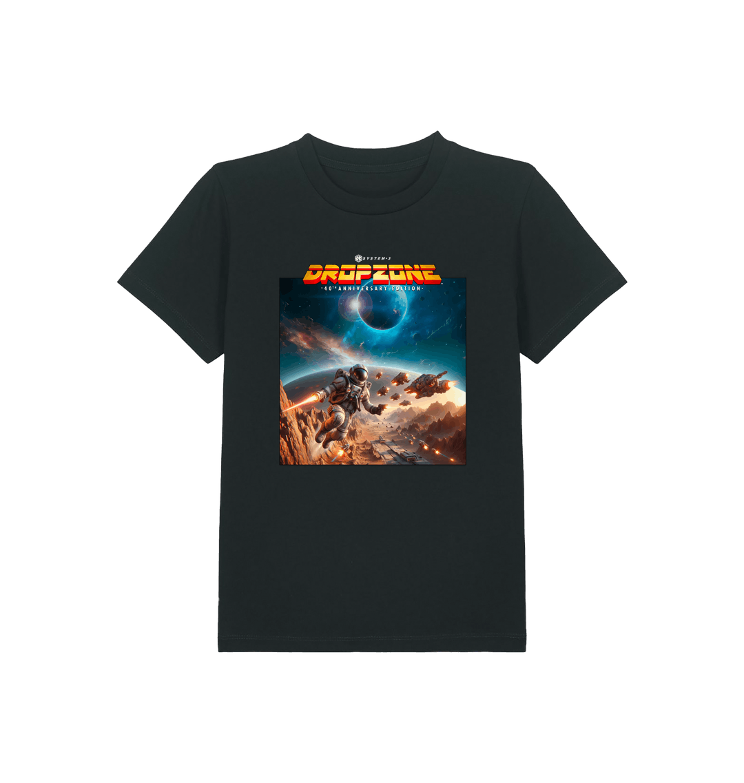 Black Printed Kids T-Shirt