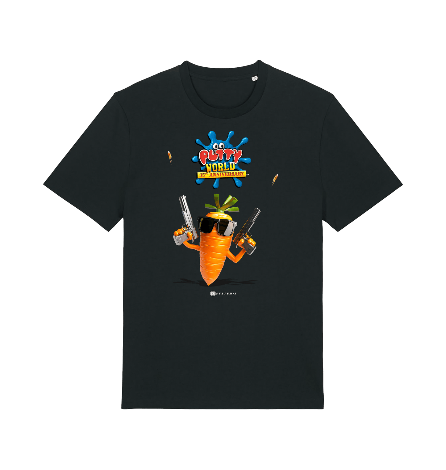 Black Printed T-shirt Front