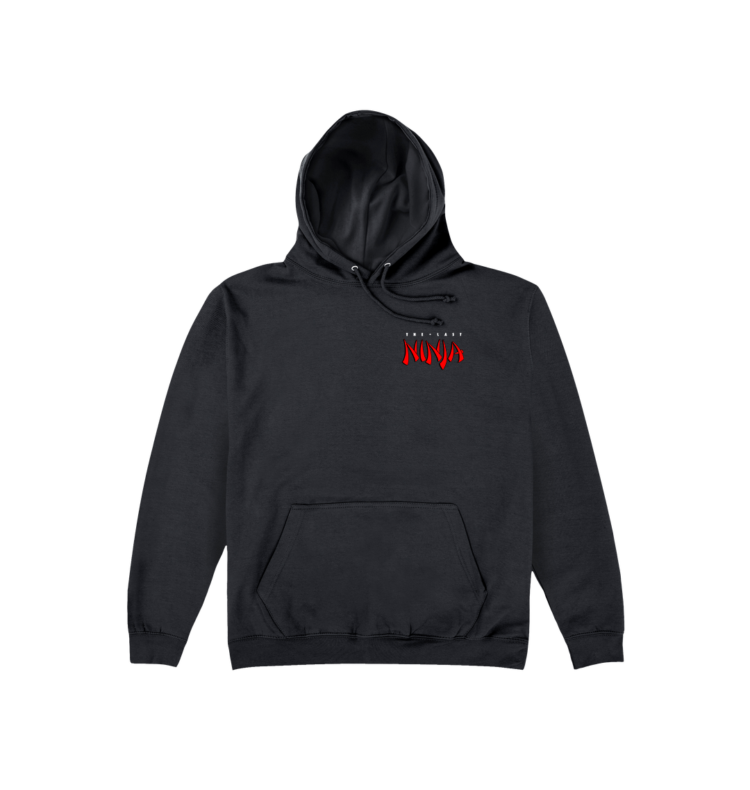 The Last Ninja™ Signature Plus Edition Hoodie – Featuring Front Stitch Logo and Last Ninja Eyes Image on Back