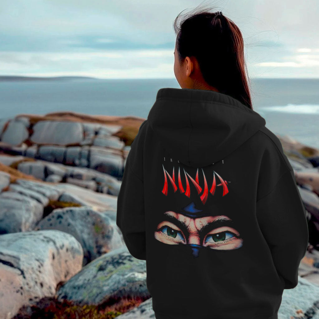 The Last Ninja Classic Edition Hoodie - Eyes and logo on the back.
