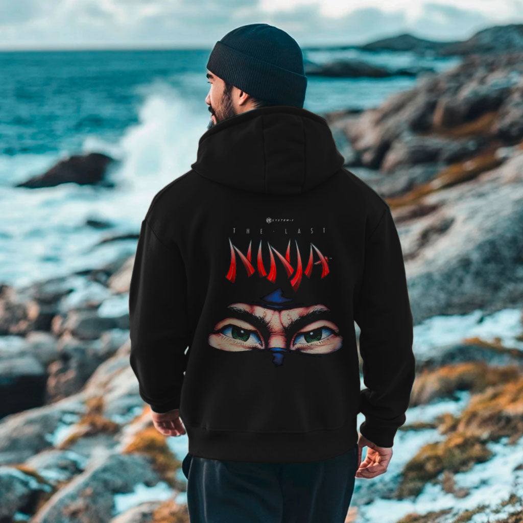 The Last Ninja Classic Edition Hoodie - Eyes and logo on the back.