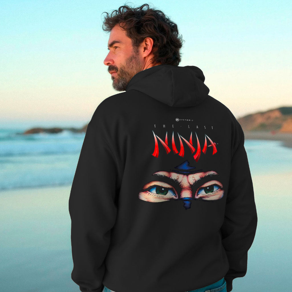 The Last Ninja Classic Edition Hoodie - Eyes and logo on the back.