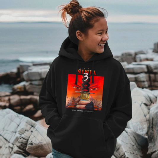 Last Ninja 3™ FrontLine Edition Hoodie – Black – Front Last Ninja 3 Print