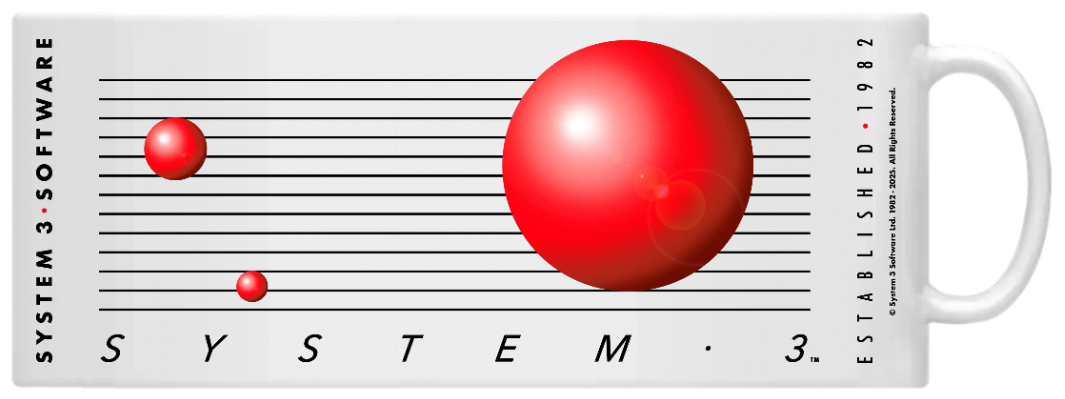System 3 Classic 'Planets' Logo Mug