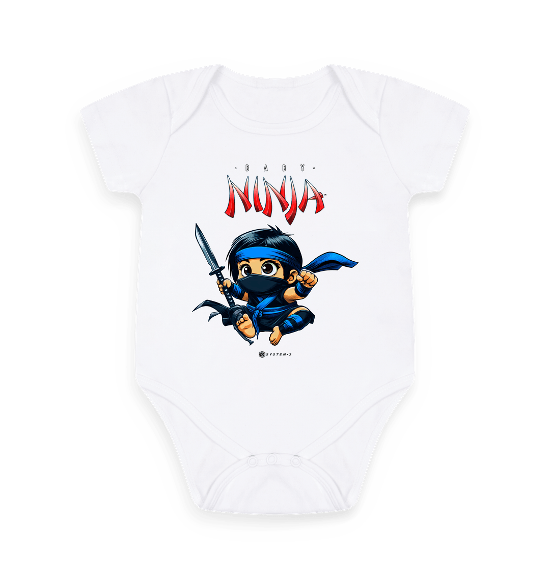 White Printed baby grow