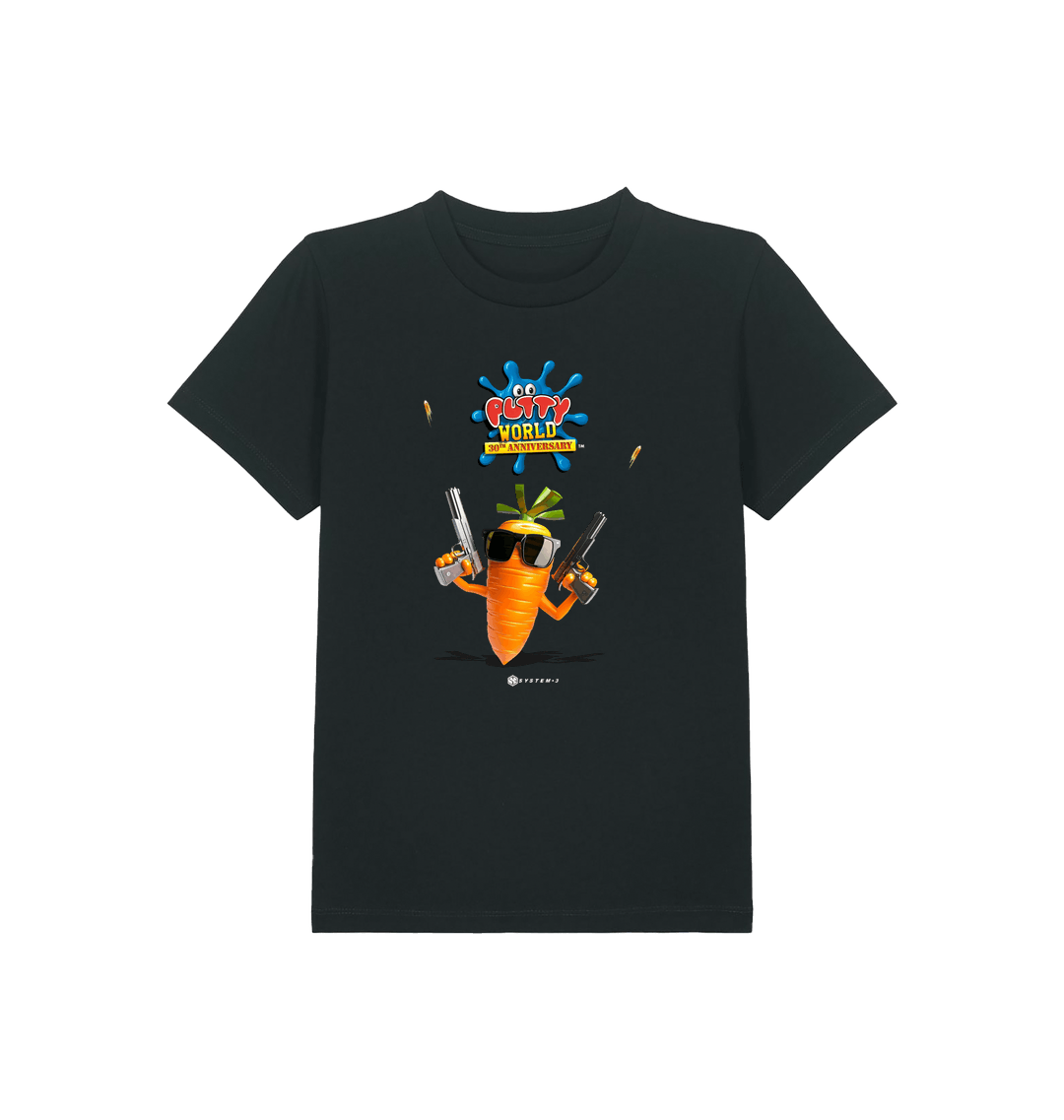 Black Printed Kids T-Shirt