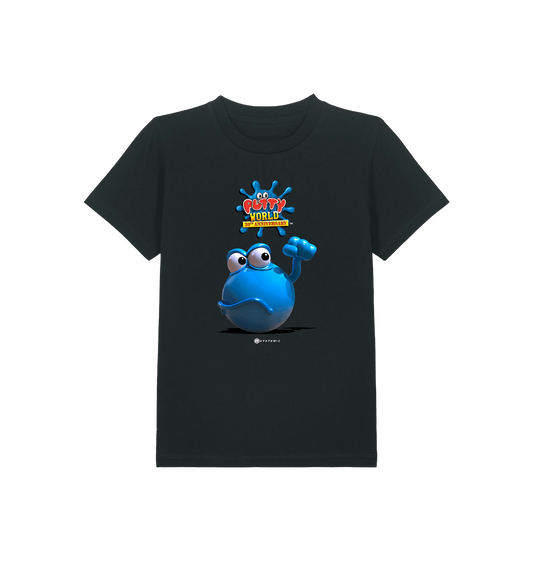 Black Printed Kids T-Shirt