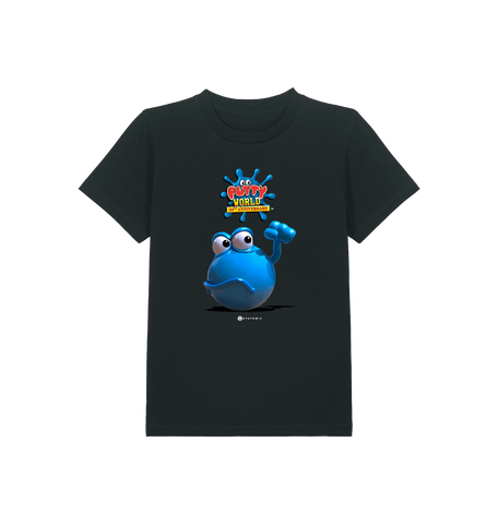 Black Printed Kids T-Shirt