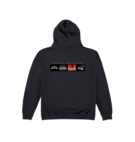 Jet Black Printed Hoody