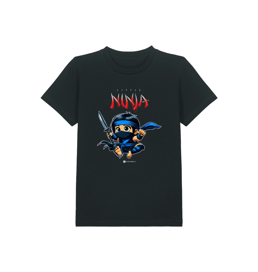 Black Printed Kids T-Shirt
