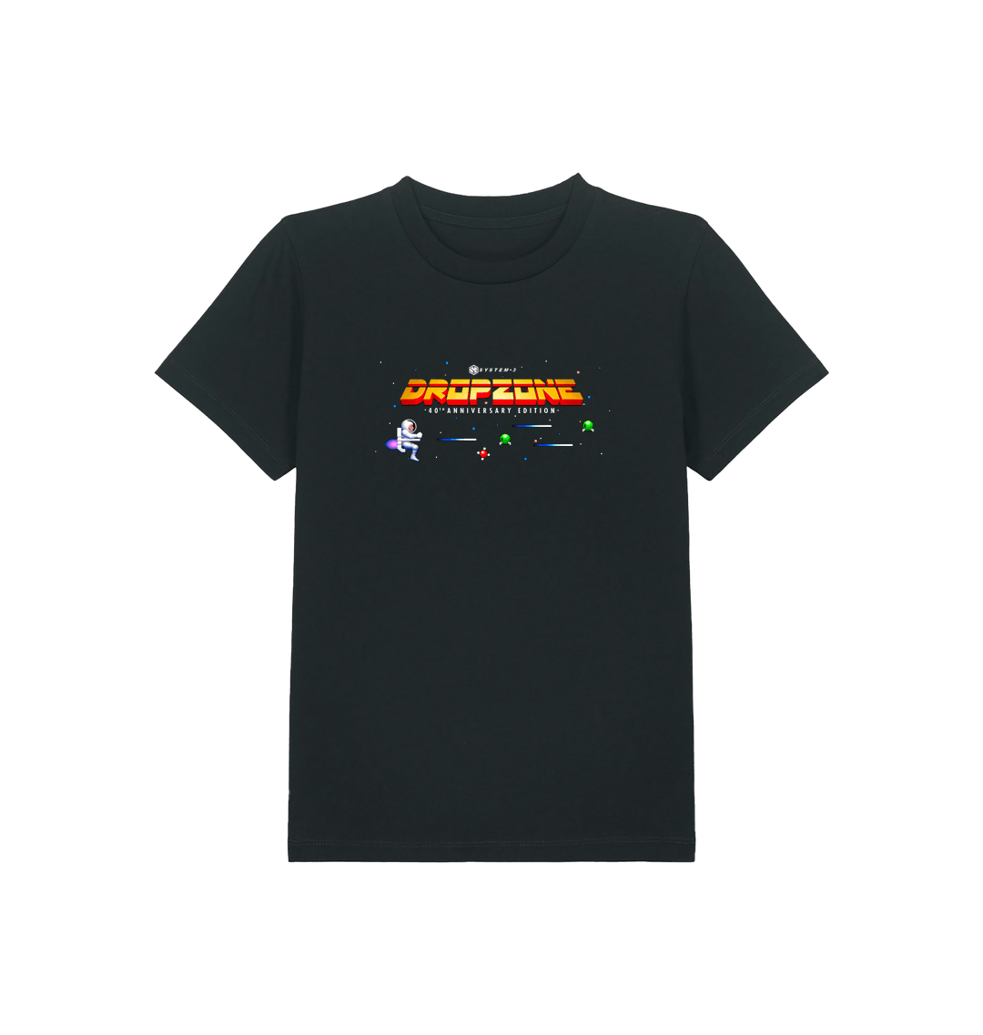 Black Printed Kids T-Shirt