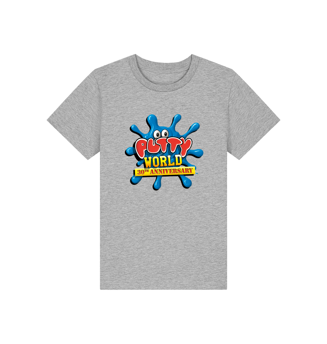 Heather Grey Printed Kids T-Shirt
