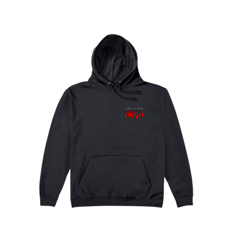 Jet Black Printed Hoody