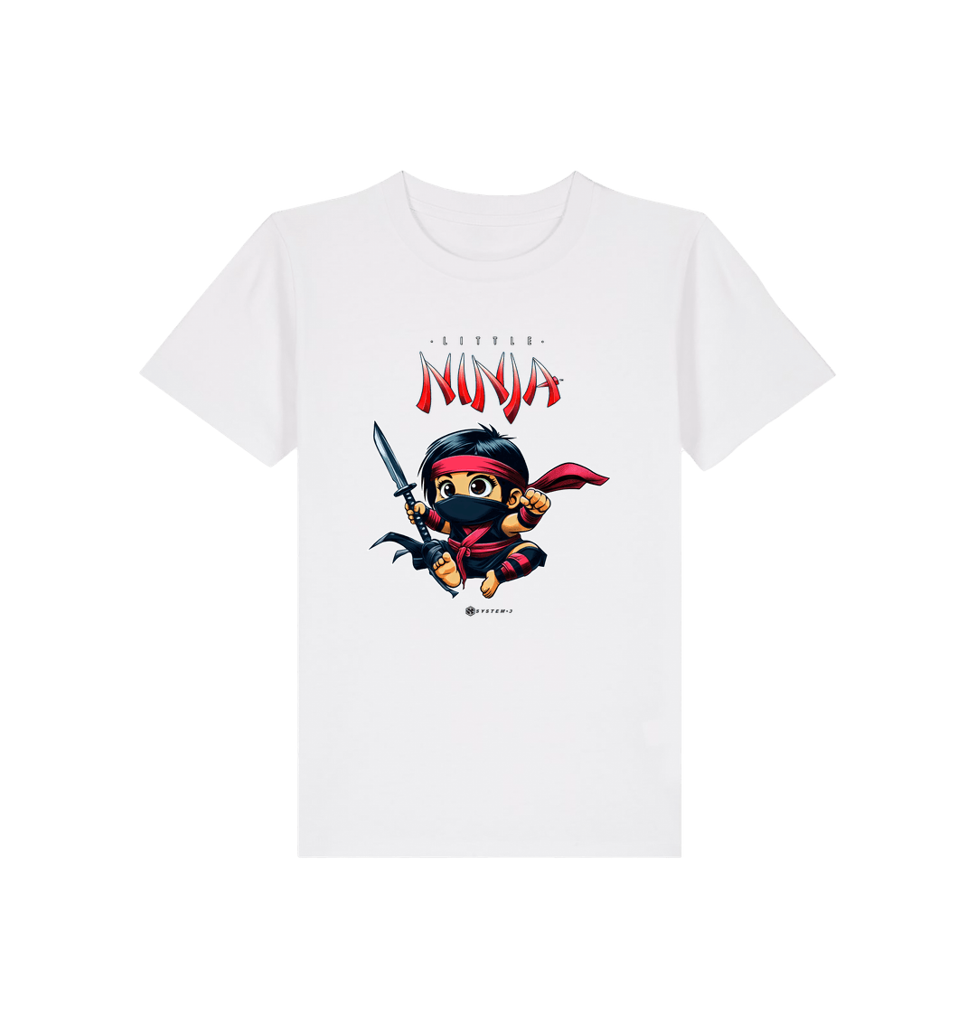 White Printed Kids T-Shirt