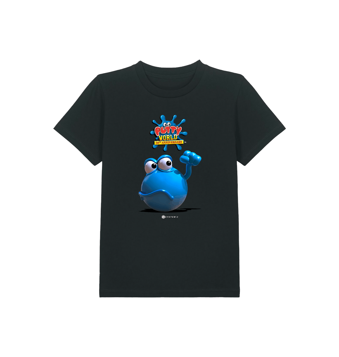 Black Printed Kids T-Shirt