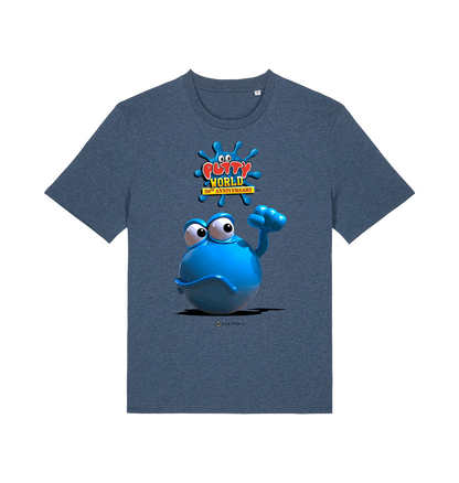 Dark Heather Blue Printed T-shirt
