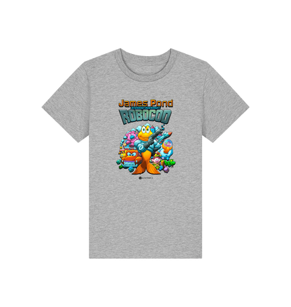 Heather Grey Printed Kids T-Shirt