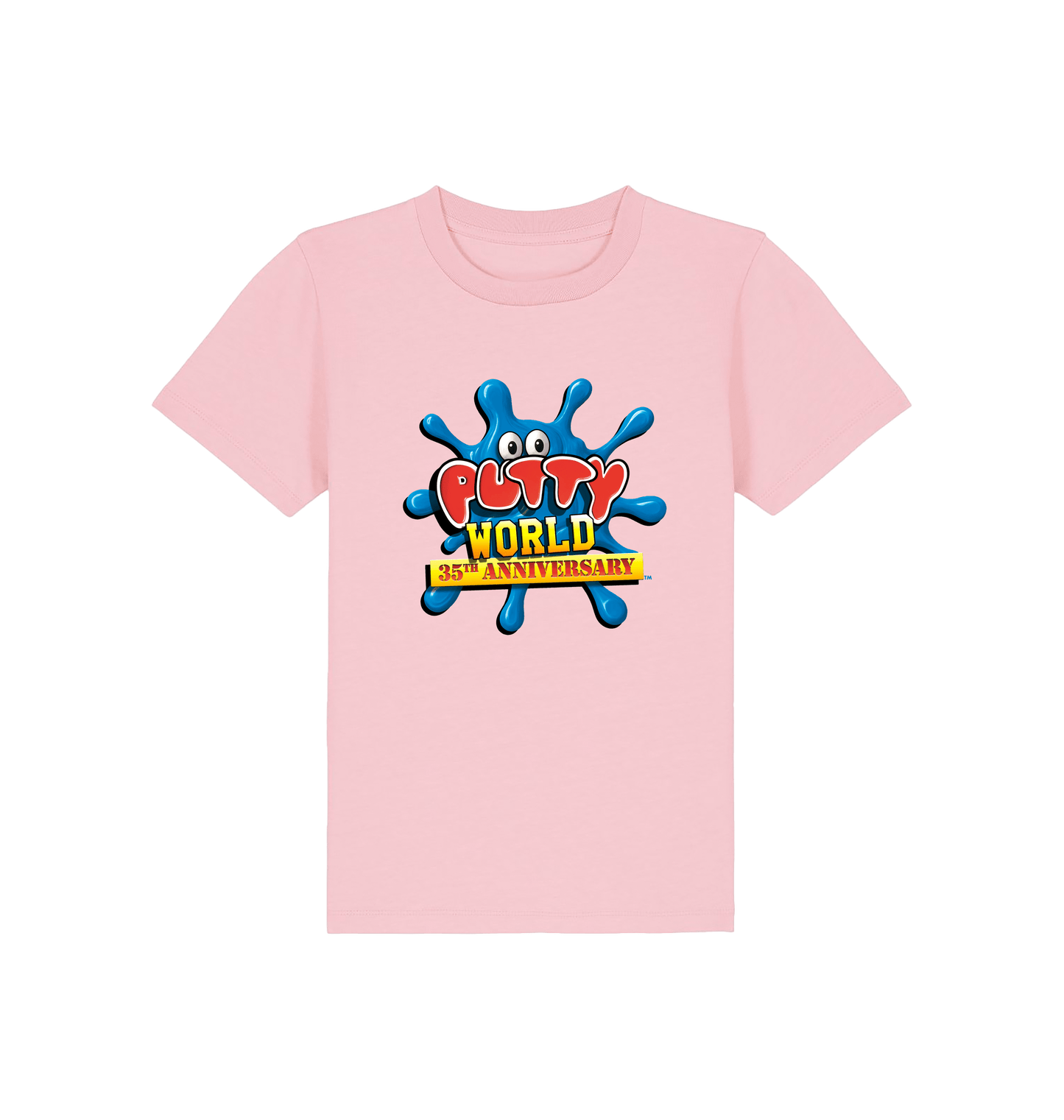 Cotton Pink Printed Kids T-Shirt Front