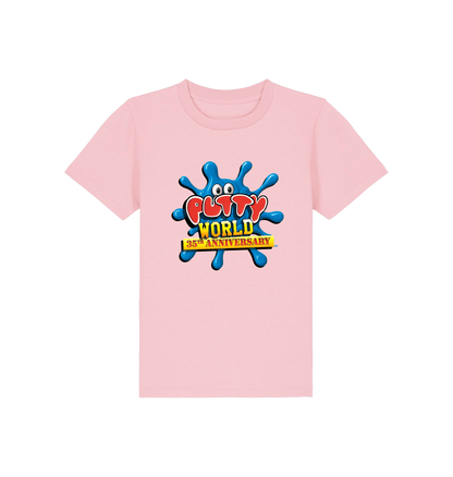 Cotton Pink Printed Kids T-Shirt Front