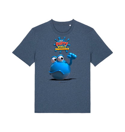 Dark Heather Blue Printed T-shirt Front