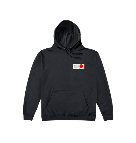 Jet Black Printed Hoody