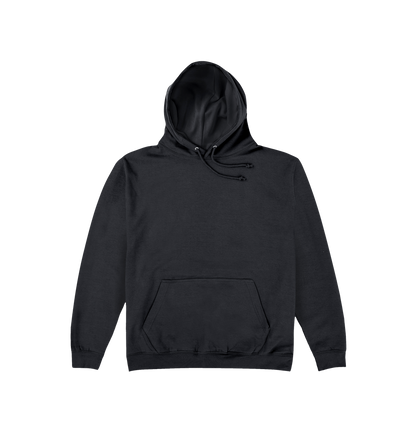 Jet Black Printed Hoody