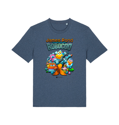 Dark Heather Blue Printed T-shirt