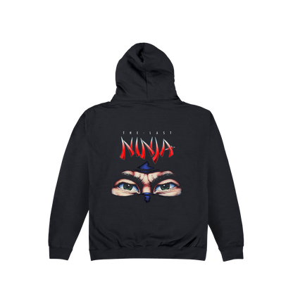 Jet Black Printed Hoody