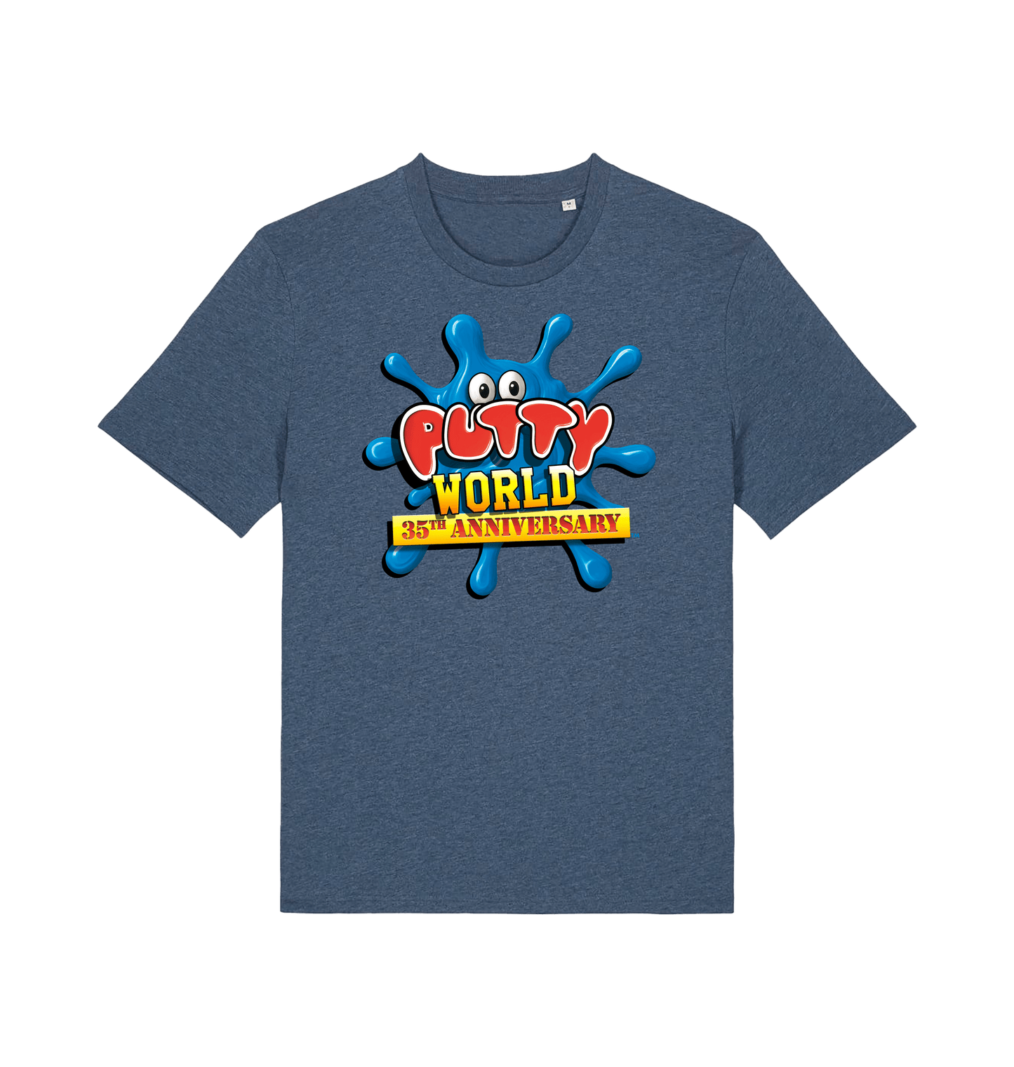 Dark Heather Blue Printed T-shirt Front