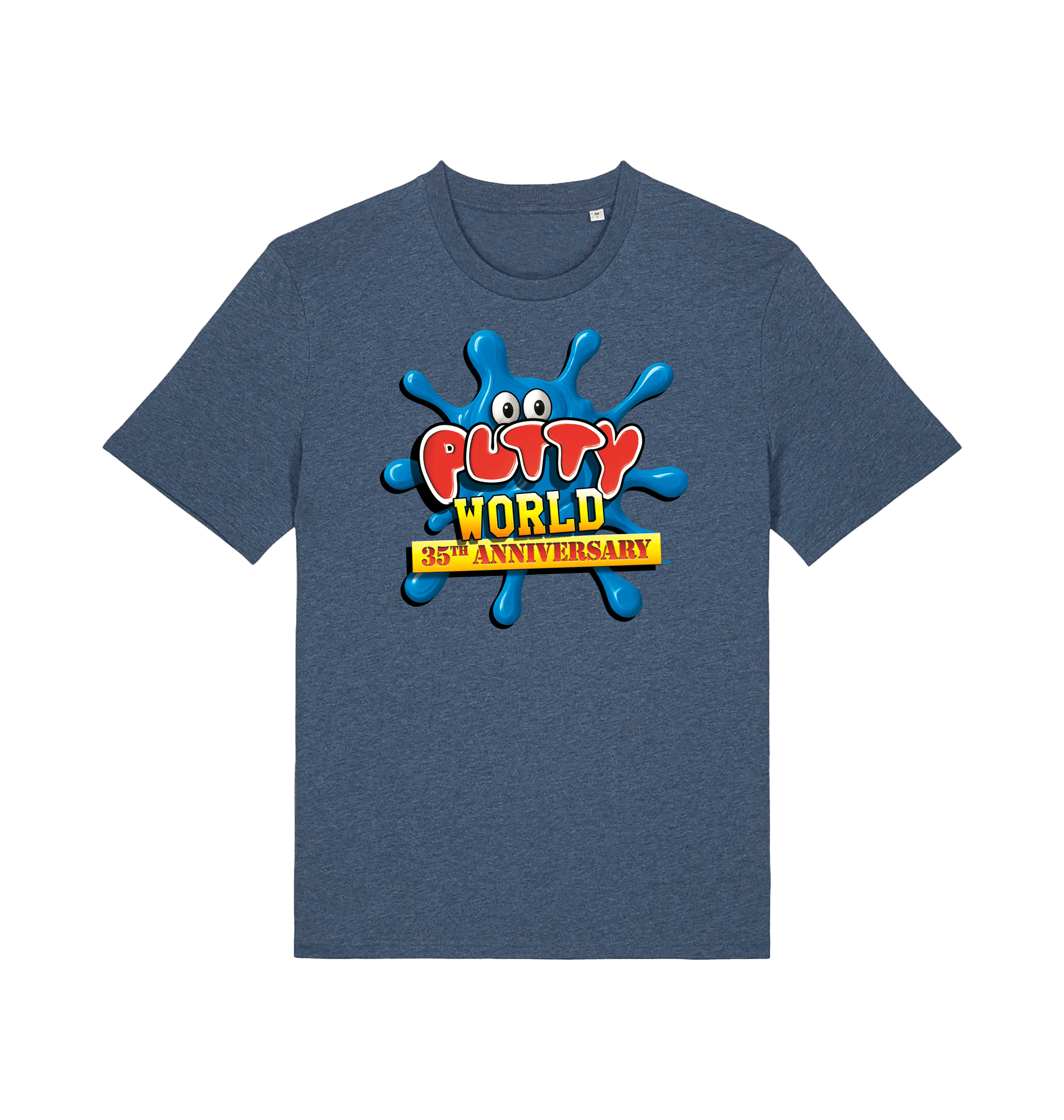 Dark Heather Blue Printed T-shirt Front