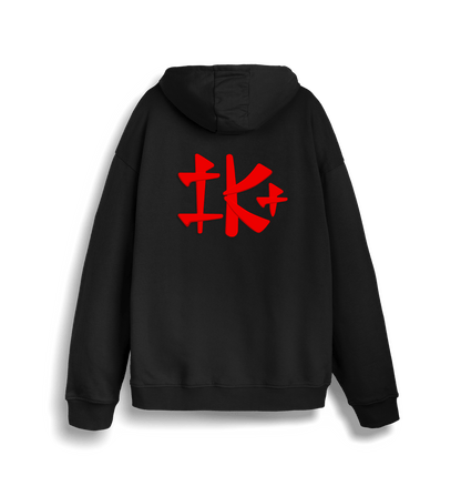 Black Printed Sweater Back