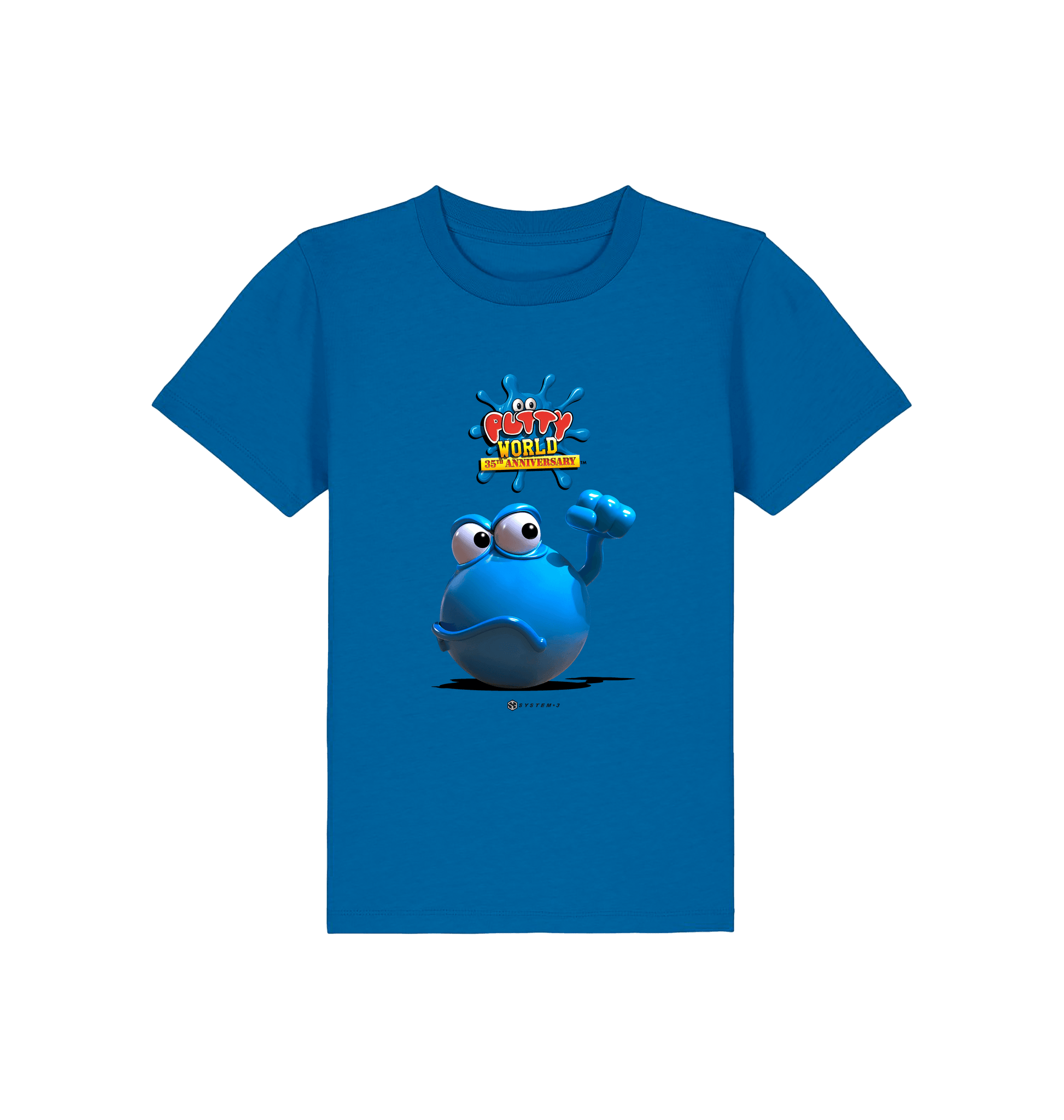 Royal Blue Printed Kids T-Shirt Front