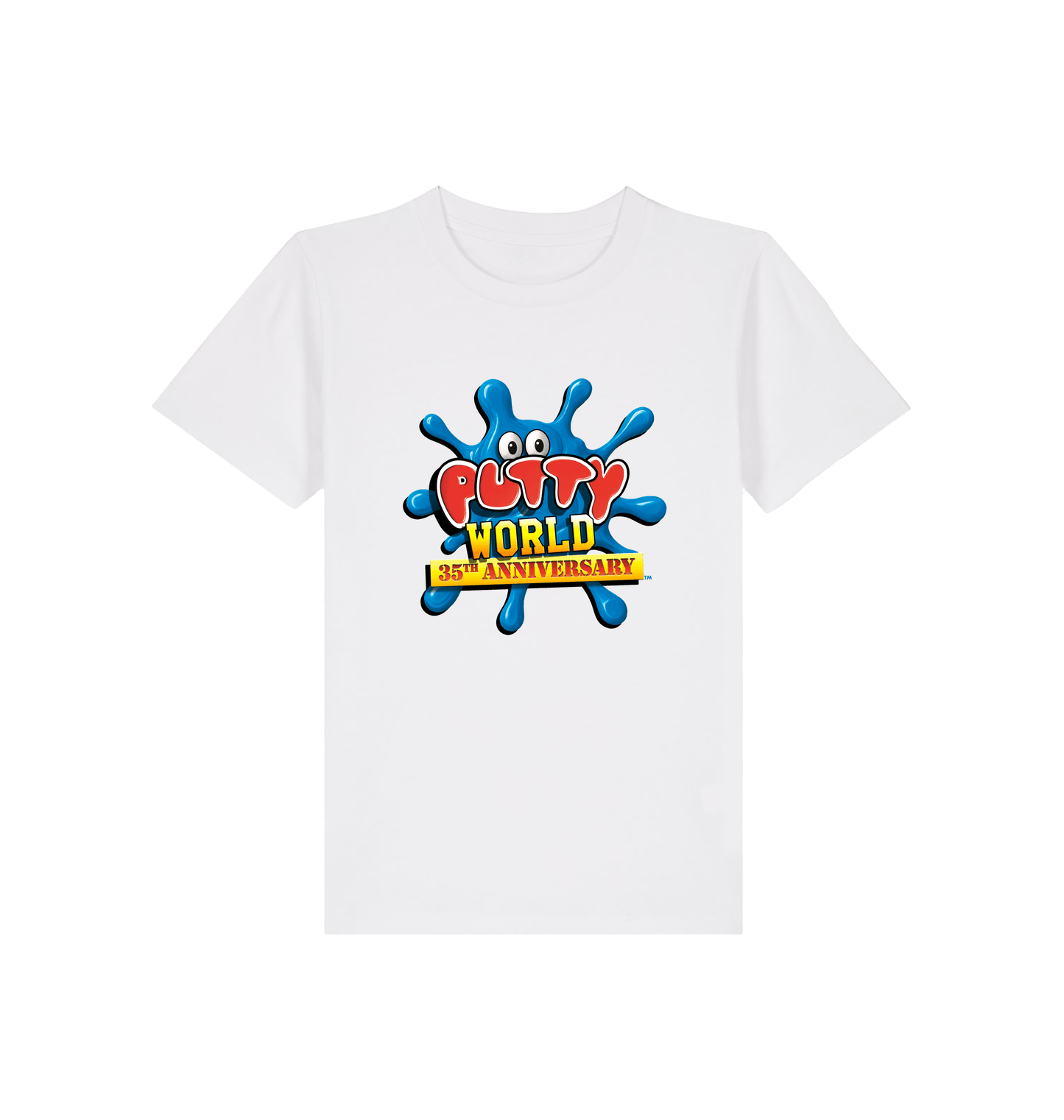 White Printed Kids T-Shirt Front